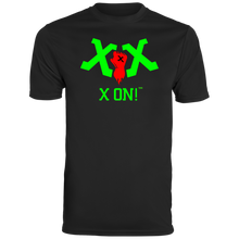 Load image into Gallery viewer, X ON! Men&#39;s Wicking Performance Sport T-Shirt Neon Green logo - Fear Off
