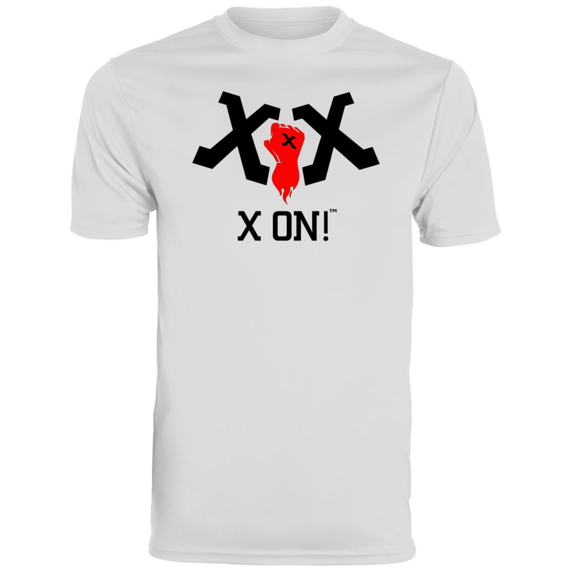 X ON! Men's Wicking Performance Sport T-Shirt Black logo - Fear Off